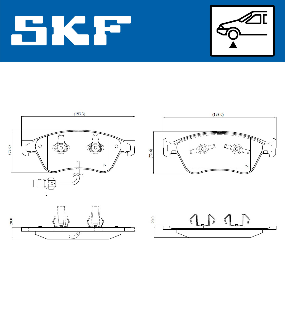 Placute frana SKF VKBP81045E